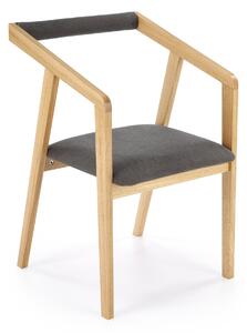 Nowoczesne drewniane krzesło z tapicerowanym siedziskiem Azul 2