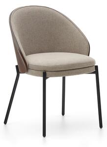 Beżowy tapicerowany fotel jadalniany Eamy – Kave Home