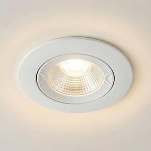 Sigor Wpuszczany spot sufitowy LED Diled, Ø 8,5 cm, 6 W, 3000 K, biały możliwość ściemniania, biały / opal, salon / jadalnia, aluminium, nowoczesny