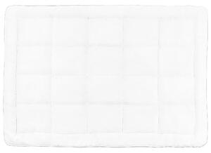 Kołdra bardzo ciepła z mikrofibry antyalergiczna lekka 155 x 220 cm biała Lemberg Beliani