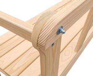 Drewniana ławka ogrodowa naturalna - Kasja