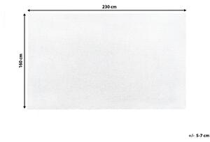 Dywan poliester biały gładki pleciony maszynowo 160 x 230 cm Demre Beliani