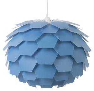 Lampa wisząca okrągła plastikowa geometryczna niebieska duża Segre Beliani