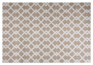 Prostokątny dywan 140 x 200 cm geometryczny wzór beżowy Serres Beliani
