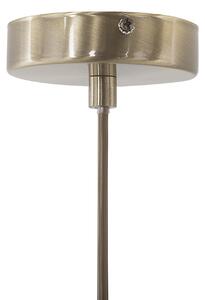 Lampa wisząca sufitowa metalowy klosz w stylu industrialnym mosiężna Pinega Beliani