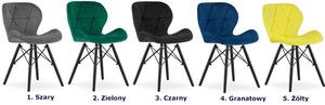 Zestaw 4 szt zielonych welurowych krzeseł - Zeno 6S