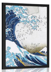 Plakat reprodukcja Wielka fala z Kanagawy - Katsushika Hokusai