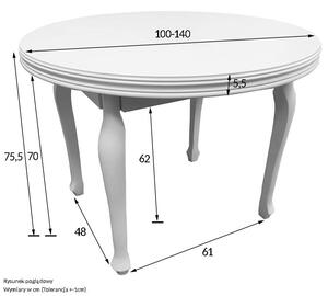 MebleMWM Stół rozkładany do jadalni S10 okrągły