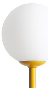 Nowoczesna lampa stojąca Pinne na szafkę nocną ball żółta biała
