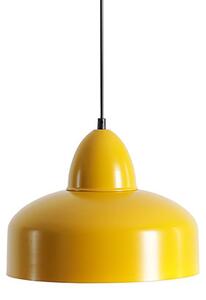 Loftowa lampa wisząca Como żółta kopuła zwis nad wyspę do kuchni