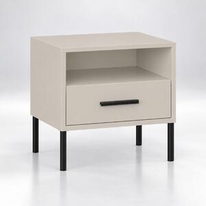 Szafka nocna LOFT 1S 53 cm – 1 szuflada na metalowych nogach | ArtD Home