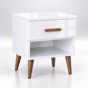 Szafka nocna SKOS 1S 40 cm – 1 szuflada na drewnianych nogach | ArtD Home