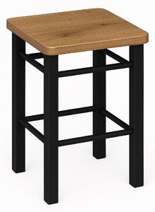 Taboret SZCZEBEL 30 cm – drewniane siedzisko i wysoka rama | ArtD Home