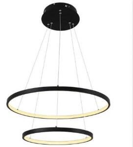Lampa wisząca LED - KIKIM Double ø 70 dwa pierścienie, kolor czarny70cm