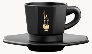 Komplet filiżanek do espresso z porcelany z spodkiem Octagonal, 4 elem