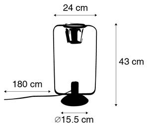 Nowoczesna lampa stołowa czarna - Roslina Oswietlenie wewnetrzne