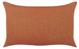 2 bawełniane poduszki dekoracyjne jednolite 35 x 55 cm pomarańczowe Albium Beliani