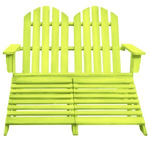 2-osobowe krzesło ogrodowe Adirondack z podnóżkiem, jodłowe