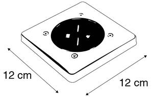 Zewnetrzna Nowoczesny zewnętrzny spot solarny z kwadratową diodą LED - Erda Oswietlenie zewnetrzne