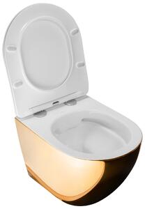 Misa WC podwieszana Carlo Flat Mini Gold White