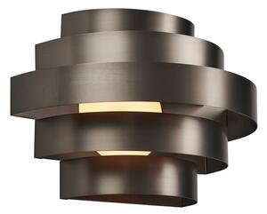 Nowoczesny kinkiet w kolorze gunmetal z LED z 3-stopniową regulacją ściemniania - Lines