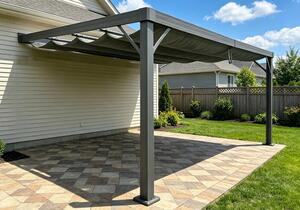 Pergola tarasowa przyścienna Alicante 3x5 antracyt Garden Point