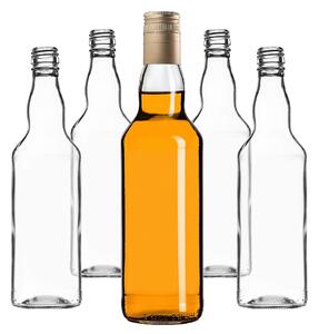 Szklana butelka Monopol 500ml z długą złotą zakrętką 10 szt