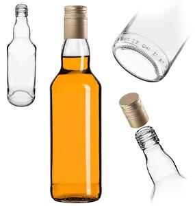 Szklana butelka Monopol 500ml z długą złotą zakrętką 1 szt