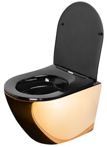 Misa WC podwieszana Carlo Mini Flat Gold Black