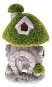 Dekoracja ogrodowa Grzybowy domek, 8,5 x 14 x 8,5 cm