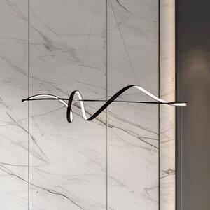 Lampa wisząca Sash Milagro Lighting, czarny, salon / jadalnia, metal, nowoczesny