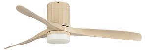 Wentylator sufitowy LED Novri, beżowy, Ø 132 cm, CCT, cichy – Lucande Lucande, Novri, beżowy, salon, tworzywo sztuczne, nowoczesny