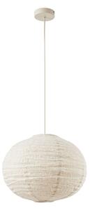 Lampa Wisząca Lindby, Autumn, ściemnialny, beżowy, salon, tkanina | tekstylia, skandynawski