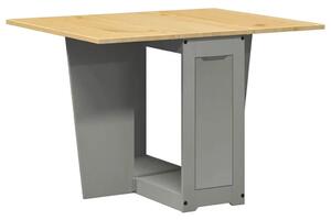 Minimalistyczny składany stół ze schowkiem szary + miodowy brąz D9-N04