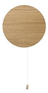 Brązowy kinkiet Minimal - okrągły, drewniany
