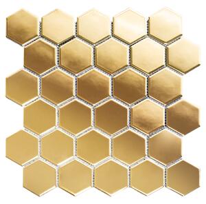 Mozaika hexagon 322153 złota