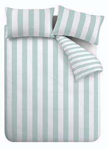Miętowa pościel dwuosobowa 230x220 cm Cove Stripe – Catherine Lansfield