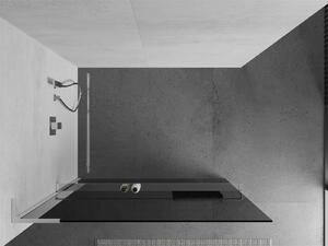 Mexen Kioto+ L ścianka prysznicowa z półką Walk-in 80 x 200 cm, grafit, chrom - 800-080-123-01-40