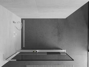 Mexen Kioto+ L ścianka prysznicowa z półką Walk-in 60 x 200 cm, czarny wzór, biała - 800-060-123-20-70
