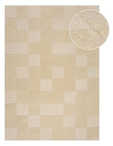 Beżowy dywan wełniany 170x120 cm Checkerboard – Flair Rugs