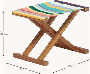 Ręcznie wykonany stołek z drewna tekowego Klassiker