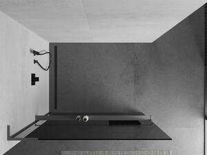 Mexen Kioto+ L ścianka prysznicowa z półką Walk-in 100 x 200 cm, grafit, gun metal - 800-100-123-95-40