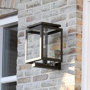 K.S. Verlichting Lampa zewnętrzna z czujnikiem ruchu Vecht, możliwość ściemniania, czarny, stal szlachetna, nowoczesny