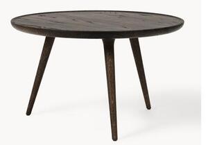 Ręcznie wykonany okrągły stolik kawowy z drewna dębowego Accent