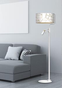 Biała lampa podłogowa glamour - K346-Glown