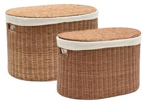 Rattanowe koszyki zestaw 2 szt. 50x36x32 cm Indali – Kave Home