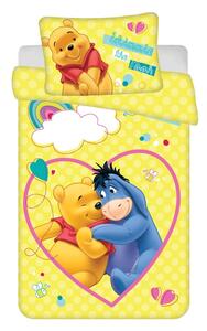 Żółta bawełniana pościel dziecięca do łóżeczka 135x100 cm WTP "Smile" – Jerry Fabrics