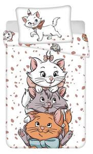 Biała bawełniana pościel dziecięca do łóżeczka 100x135 cm Marie Cat "Friends" – Jerry Fabrics