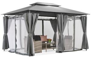 Pawilon ogrodowy Ibiza 3x4m antracytowy z moskitierą Garden Point