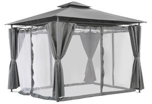 Pawilon ogrodowy Ibiza 3x3m antracytowy z moskitierą Garden Point